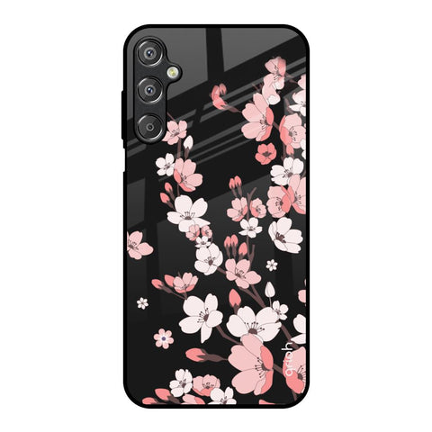 Black Cherry Blossom Samsung Galaxy F15 5G Glass Back Cover Online