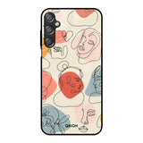 Abstract Faces Samsung Galaxy F15 5G Glass Back Cover Online