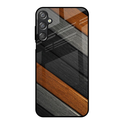 Tri Color Wood Samsung Galaxy F15 5G Glass Back Cover Online