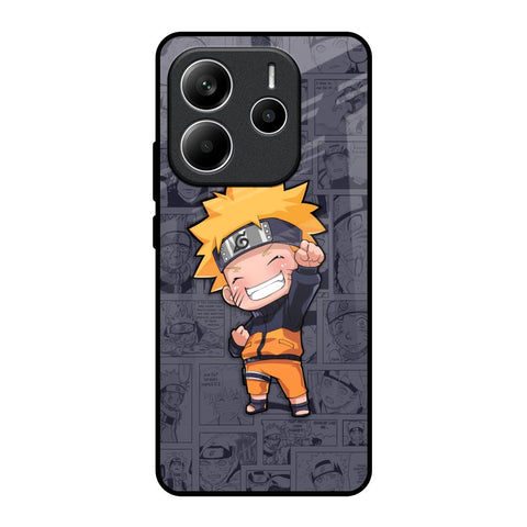 Orange Chubby Redmi Note 14 5G Glass Back Cover Online