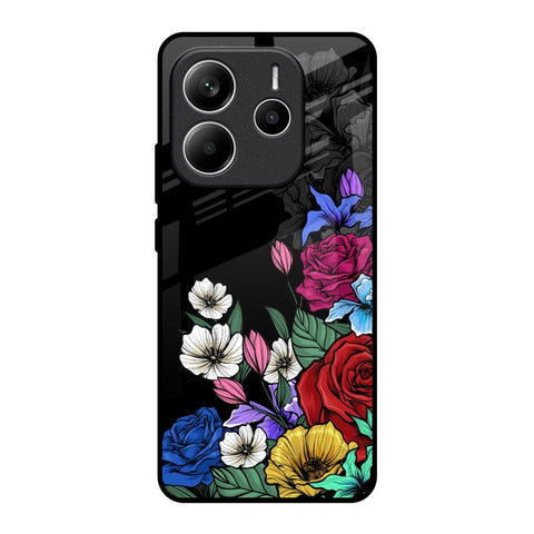 Rose Flower Bunch Art Redmi Note 14 5G Glass Back Cover Online