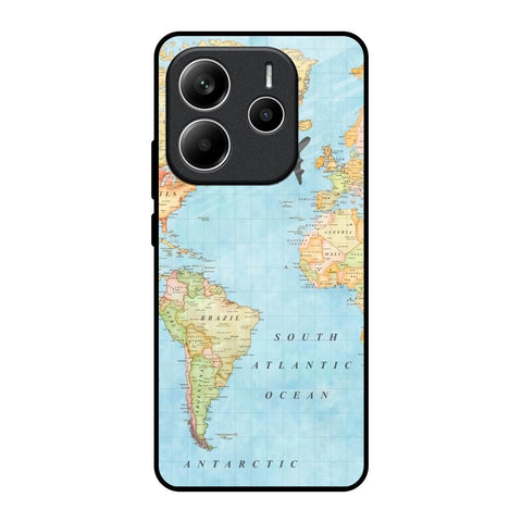 Travel Map Redmi Note 14 5G Glass Back Cover Online