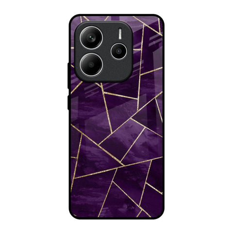 Geometric Purple Redmi Note 14 5G Glass Back Cover Online