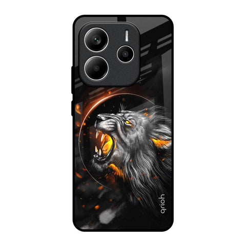 Aggressive Lion Redmi Note 14 5G Glass Back Cover Online