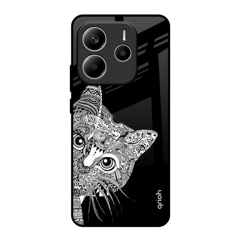 Kitten Mandala Redmi Note 14 5G Glass Back Cover Online