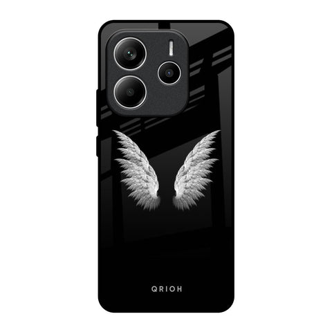 White Angel Wings Redmi Note 14 5G Glass Back Cover Online