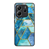 Turquoise Geometrical Marble Redmi Note 14 5G Glass Back Cover Online