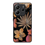 Lines Pattern Flowers Redmi Note 14 5G Glass Back Cover Online