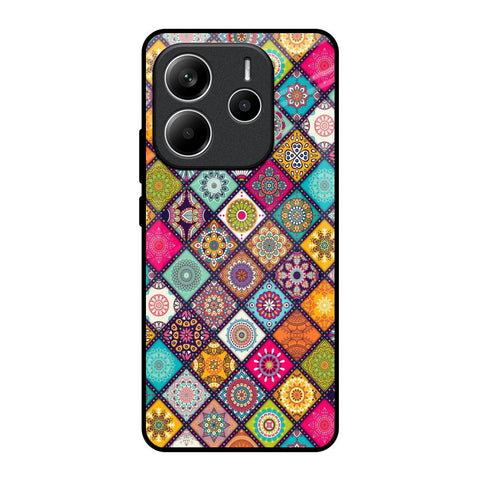 Multicolor Mandala Redmi Note 14 5G Glass Back Cover Online