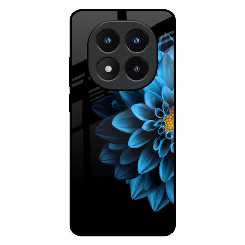 Half Blue Flower Redmi Note 14 Pro Plus 5G Glass Back Cover Online