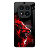 Red Angry Lion Redmi Note 14 Pro Plus 5G Glass Back Cover Online