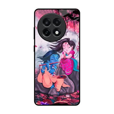 Radha Krishna Art OnePlus 13R 5G Glass Back Cover Online