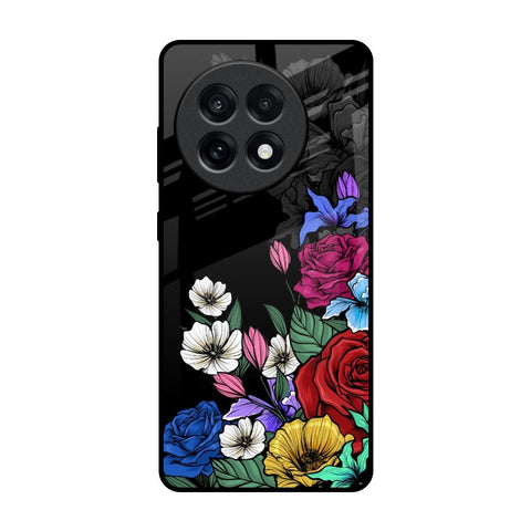 Rose Flower Bunch Art OnePlus 13R 5G Glass Back Cover Online