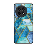 Turquoise Geometrical Marble OnePlus 13R 5G Glass Back Cover Online