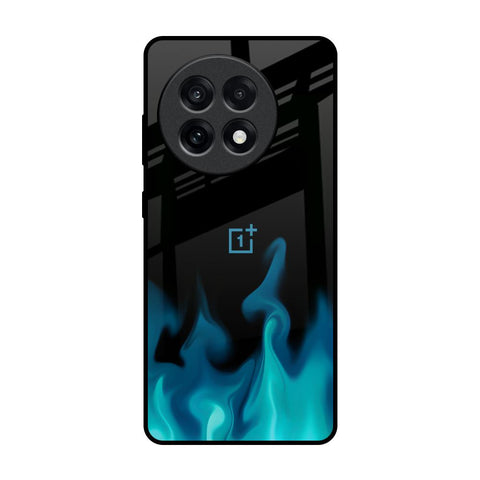 Teal Flames OnePlus 13R 5G Glass Back Cover Online