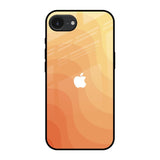 Orange Curve Pattern Apple iPhone 16e Glass Back Cover Online