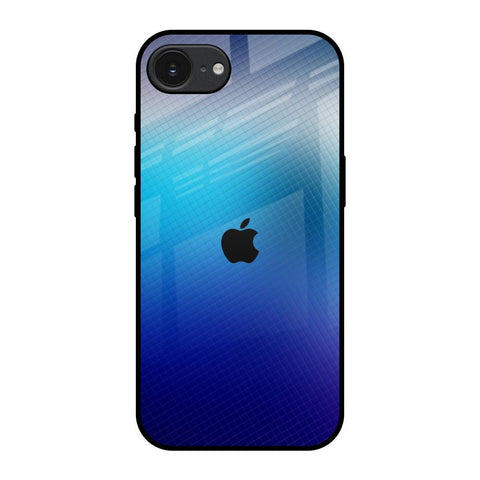 Blue Rhombus Pattern Apple iPhone 16e Glass Back Cover Online