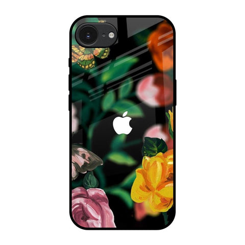 Flowers & Butterfly Apple iPhone 16e Glass Back Cover Online