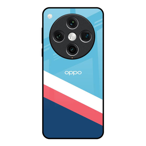 Pink & White Stripes Oppo Find x8 Pro Glass Back Cover Online