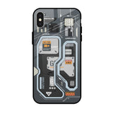 Retro Futuristic iPhone X Glass Back Cover Online