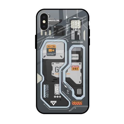 Retro Futuristic iPhone X Glass Back Cover Online