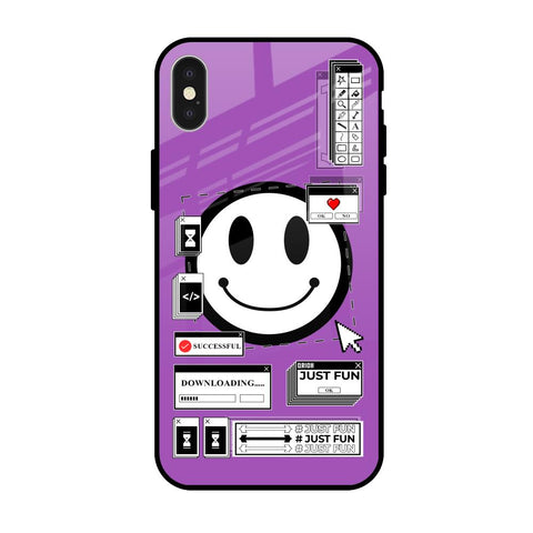 Code with Smile iPhone X Glass Back Cover Online