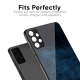 Dark Blue Grunge Glass Case for Vivo V40 5G