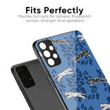 Blue Cheetah Glass Case for Vivo V30e