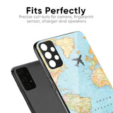 Travel Map Glass Case for Redmi Note 14 5G