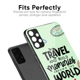 Travel Stamps Glass Case for Oppo F27 Pro Plus