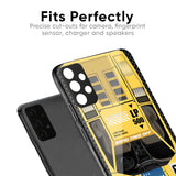 Yellow Racing Car Glass Case for Samsung Galaxy S25 Plus 5G