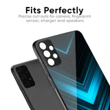 Vertical Blue Arrow Glass Case For Oppo F27 Pro Plus