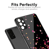 Heart Rain Fall Glass Case For IQOO Z9s Pro 5G