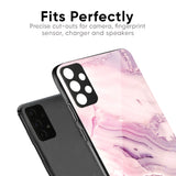 Diamond Pink Gradient Glass Case For IQOO Z9s Pro 5G