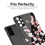 Black Cherry Blossom Glass Case for Samsung Galaxy A26 5G