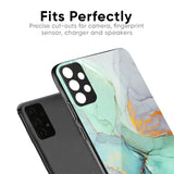 Green Marble Glass Case for IQOO Z9s Pro 5G