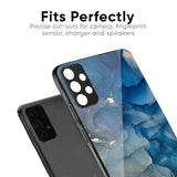 Blue Cool Marble Glass Case for Vivo Y200 5G