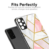 Geometrical Marble Glass Case for Oppo F27 Pro Plus