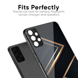 Sleek Golden & Navy Glass Case for Vivo X100 Pro 5G