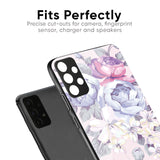 Elegant Floral Glass Case for Vivo V30e