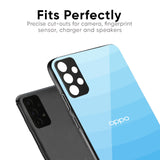 Wavy Blue Pattern Glass Case for Oppo Reno11 5G