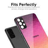 Geometric Pink Diamond Glass Case for Oppo F27 Pro Plus