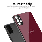 Classic Burgundy Glass Case for Oppo F27 Pro Plus