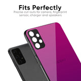 Magenta Gradient Glass Case For Oppo F27 Pro Plus