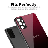 Wine Red Glass Case For Oppo Reno11 5G