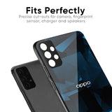 Polygonal Blue Box Glass Case For Oppo F27 Pro Plus