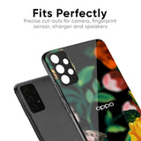 Flowers & Butterfly Glass Case for Oppo F27 Pro Plus