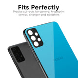 Blue Aqua Glass Case for Oppo F27 Pro Plus