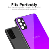 Purple Pink Glass Case for Oppo F27 Pro Plus