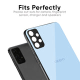 Pastel Sky Blue Glass Case for Oppo F27 Pro Plus